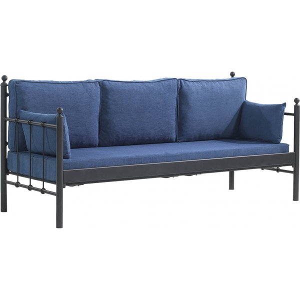 Lalas 3-personers udendrs sofa - Sort/bl