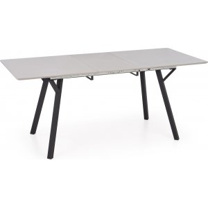 Valarauk spisebord 140-180 x 80 cm - Lysegr/sort