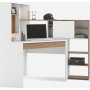 Funktion Plus skrivebord 138,4 x 101,6 x 141,1 cm - Hvid/eg