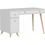 Inert skrivebord 120x60 cm - Hvid/eg