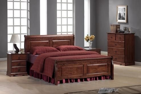 Seng Medford 140x200 cm - Antik kirsebr