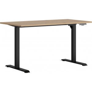 Pladsjusterbart skrivebord 140 x 70 cm - Eg