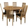 Genova spisebord 90-130 cm - Olieret eg + Mbelfdder
