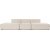 Mere 3-personers sofa med bne ender - Creme