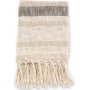 Bondi plaid 130x170 cm - Beige/mrkegrn/hvid