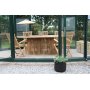 Salt udendrs spisebordsst, ovalt spisebord 200 cm med 6 stole - Teak