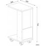 Afitab sidebord 42 x Dybde: 29,5 cm - Hvid