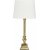 Linn bordlampe - Hvid/guld - 46 cm