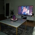 Kundebillede Accent sofabord 75 - Hvid marmor / messingfarvet base
