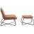 Laxa lnestol med fodskammel - Brun/sort + Mbelplejest til tekstiler