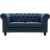 Herron blue 2-personers chesterfield sofa