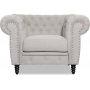 Ashford chesterfield lnestol - Beige linned