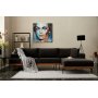 Liva divan sofa hjre - Antracit/kobber