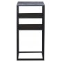 Atlet sort sengebord 70 cm med cementplade