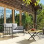 Lalas 2-personers udendrs sofa - Sort/fume