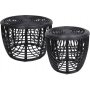 Heden sofabordsst 60/40 cm - Rattan/sort
