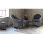 Solhaga udendrs mbelst 2 lnestole med bord - Gr polyrattan