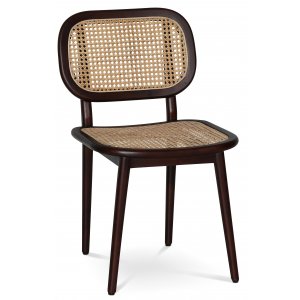 Sikns II stol - Brun mahogni / rattan + Pletfjerner til mbler