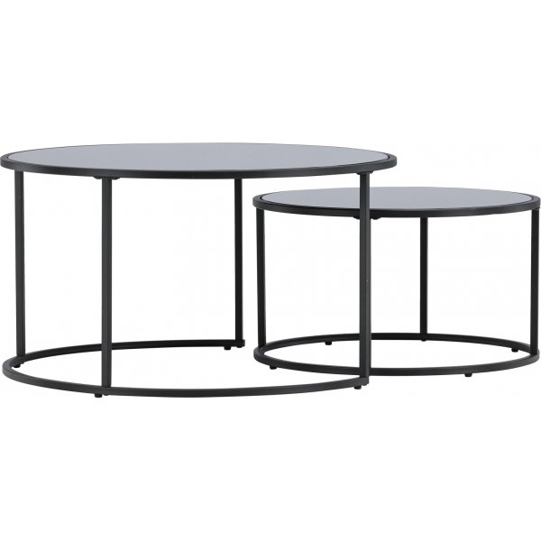 Twin sofabord 79/59,5 cm - Sort