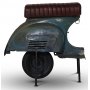 Scooter barstol - Vintage bl / brun