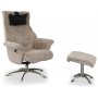 Lnestol i uldne freskind - Beige freskind