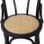 Sintorp spisebordsst, rundt spisebord 115 cm inkl. 4 stk. Samset sorte stole i bjet tr - Beton (Laminat) + Mbelfdder