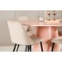 Spisebord Lanzo med 4 Natstole - Beige/sort/pink