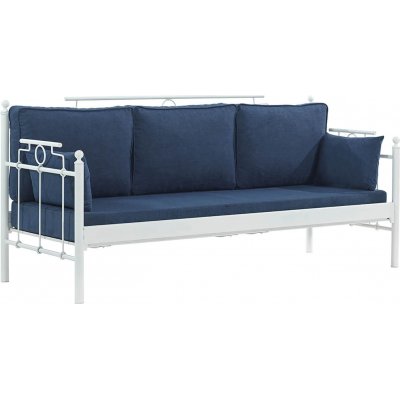 Hampus 3-personers udendrs sofa - Hvid/bl + Mbelplejest til tekstiler