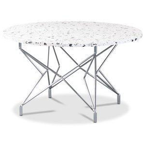 Terrazzo rundt sofabord Ø80 cm - Cosmos Terrazzo & understel Star i krom Terrazzo rundt sofabord Ø80 cm - Cosmos Terrazzo & understel Star i krom