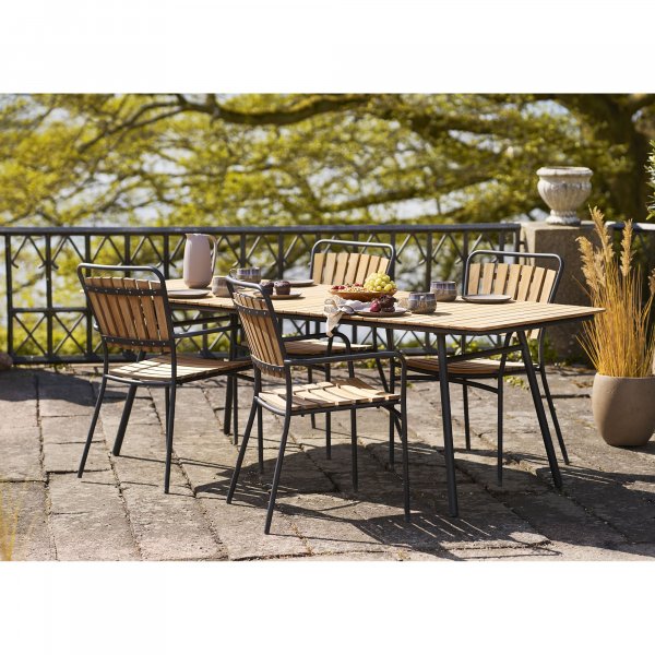 Cleveland udendrs spisebord - Natur/Sort