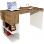 Alphonzo skrivebord 121,8x60 cm - Hvid/valnd