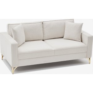 Berlin 2-personers sofa - Creme hvid/guld