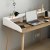 Mir skrivebord 120 x 60 cm - Mrkebrun/hvid