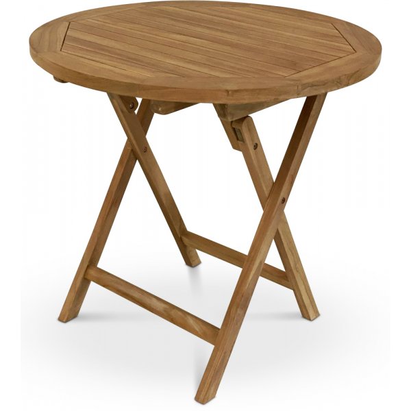 Grunnebo foldbart rundt spisebord 80 cm - Teaktr