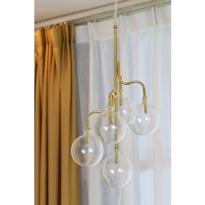 Globus loftslampe - Messing / glas
