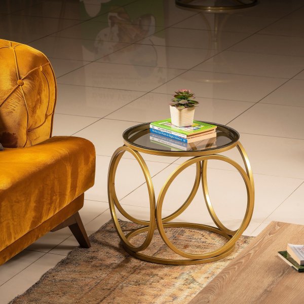 Mimo sidebord 40 x 40,4 cm - Guld