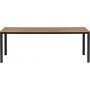 Spisest: 6 stole og spisebord 205 x 90 cm sort/natur - Copacabana