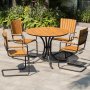 Holmsund spisegruppebord med 4 stole - Tr/sort