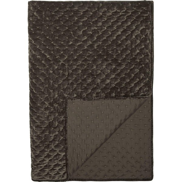Cia sengetppe dobbelt 260 x 260 cm - Mrkebrunt fljl