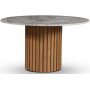 Sumo spisebord 130 cm - Olieret eg / slvmarmor