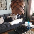 Kundebillede Loftslampe Frost - Valnød
