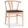 Abisko stol - Antik bg / sort PU