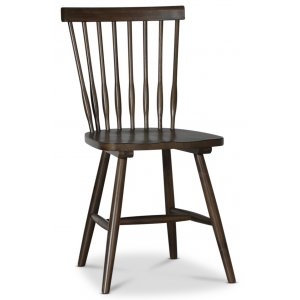 Trn stol i brunbejdset tr + Stole hynde