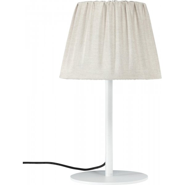 Agnar bordlampe til udendrs brug med plisseret skrm - Beige/hvid - 57 cm