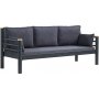 Kappis 3-personers udendrs sofa - Sort/antracit