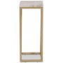 Accent sengebord / piedestal 65 - Mat messing / beige