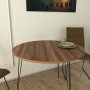 Sandalf spisebord 90 cm - Valnd + Mbelfdder