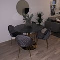Kundebillede Plaza rundt spisebord - Grå marmor / Messing