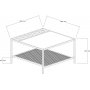 Gomis sofabord 80 x 80 cm - Fyrretr/sort