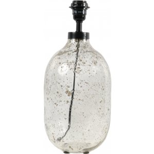 Rille lampefod - Klart glas - 40 cm